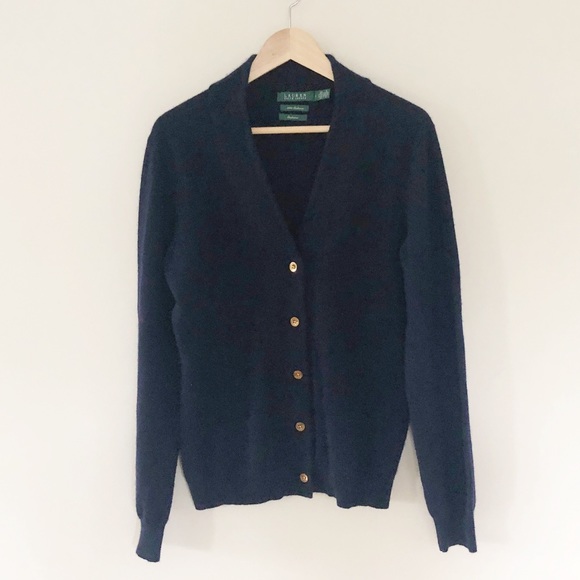 Ralph Lauren Sweaters - Ralph Lauren Cashmere cardigan • navy blue • large